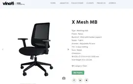 Kursi kantor/office hidrolik Vinoti Vivere (Mesh)