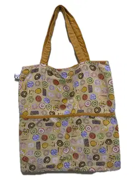 Tote Bag Motif Donat dan Polos Kuning