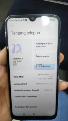 xiaomi note 8 4/64 mulus lengkap