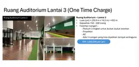 Disewakan Ruang Auditorium, Meeting, Workshop, Hall dll area Ciputat