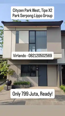 Jual rumah murah 3 kamar Cityzen Park West, Park Serpong