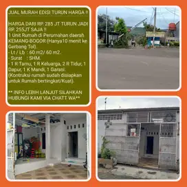 Dijual murah rumah dalam komplek di Kemang-Bogor 10 menit ke Tol.