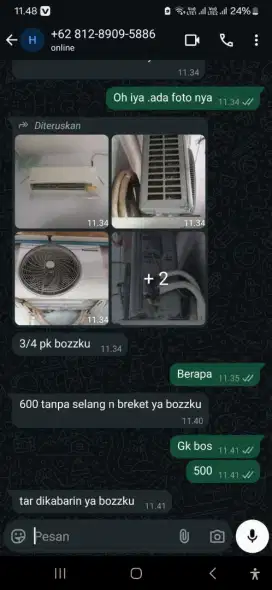 terima jal beli ac bekaS