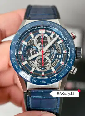 Tag heuer CARRERA HEUER 01 STEEL CERAMIC SKELETON BLUE DIAL