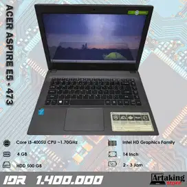 Acer Aspire E5 - 473 - Core i3 - Ram 4 GB - Normal Siap Pakai