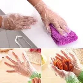 Sarung Tangan Kemasan Plastik isi 100pcs Disposable Plastic Gloves
