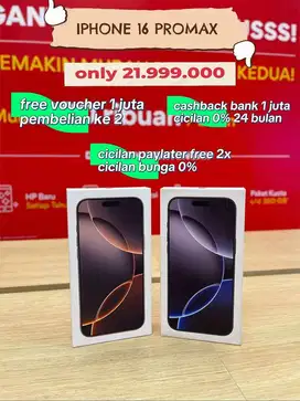 IPHONE 16 Promax cicilan 0% cashback 1 juta