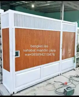 Pagar dorong dobel sleding