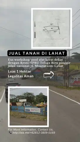 Jual tanah murah di jln lahat muara enim