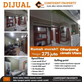 JUAL MURAH JARANG ADA RUMAH SIAP HUNI 275 JT CIHANJUANG CIMAHI UTARA