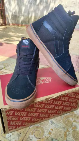 Vans SK8 Hi 42 Black Gum Original - Kondisi 95%
