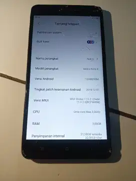 Redmi note 4 RAM 3/32GB minus