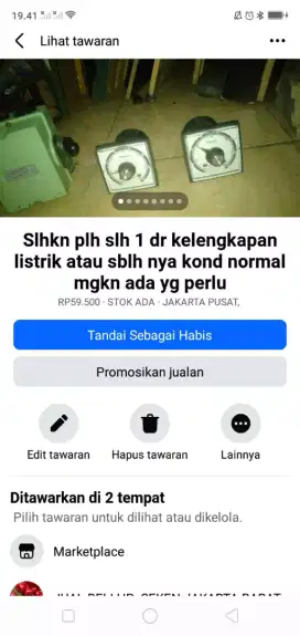 Slhkn lh slh 1 dr kelengkapan listrik berkualitas kond normal mgkn bth