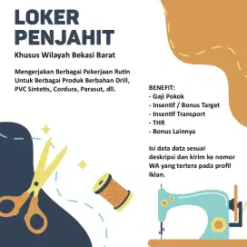Lowongan kerja penjahit