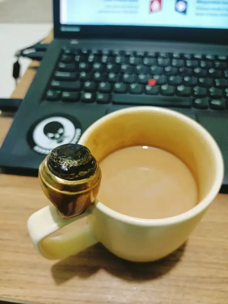 Cincin MB (Monta Basi) Puser Bumi Ring Kuningan Asli Tebal Size 9.