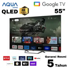 AQUA QLED 4K Google TV 55 Inch AQT55U80UX HDR10+ Dolby Vision Framless