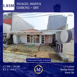 Rumah Ngagel Madya Gubeng Surabaya Timur dkt Raya Manyar Menur Pucang