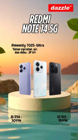 REDMI NOTE 14 5G 8/256 PROMO HANDPHONE TERMURAH DIJOGJA