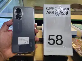 OPPO A58 RAM 8+8/128GB Like New LENGKAP FUL ORIGINAL CAS VOOC 33W