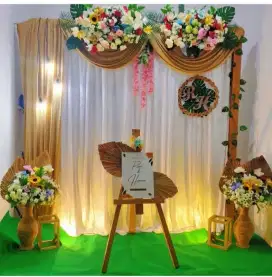 Jual perlengkapan dekor ( bunga,gawang,lampu,vas,dll)