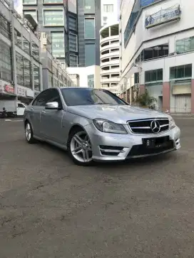 Km 67rb Mercedes Benz C250 AMG Th 2011 Facelift Silver On Red Interior