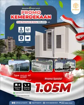 Dijual Rumah Kost 6 Kamar 2 Menit Kampus UMM Malang