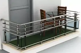 Balkon Stainless steel Minimalis