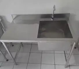 Wastafel single sink stainless