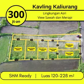 300 Jt ; Tanah Murah Kaliurang Dekat UII View Sawah , SHM READY