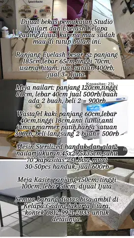 Jual barang bekas nailart dan Eyelash
