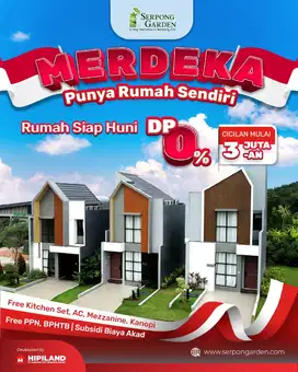 Serpong Garden Cisauk Tangerang Dekat Stasiun dan Aeon Mall BSD