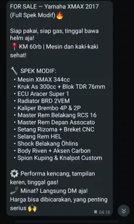 Xmas 2017 Full Spek Modifikasi