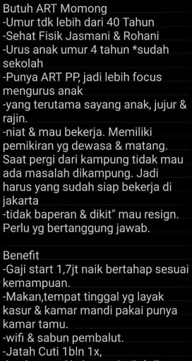 ART Momong Anak