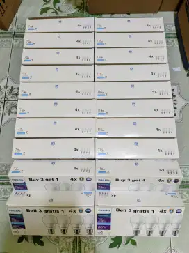 LAMPU LED PHILIPS 7 DAN 11 WATT TOTAL 20 PACK = 80 BIJI