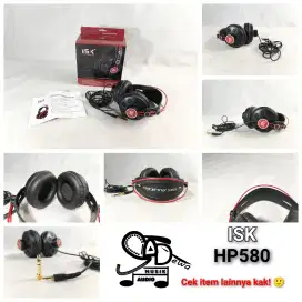 ISK HP580 HEADPHONE MONITOR HP 580 MONITORING FLAT HEADPHONES