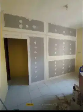 Dekorasi penyeket ruangan kantor partisi gypsum furniture
