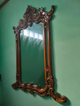 Dijual cermin dan dipan jati ukuran 180x200