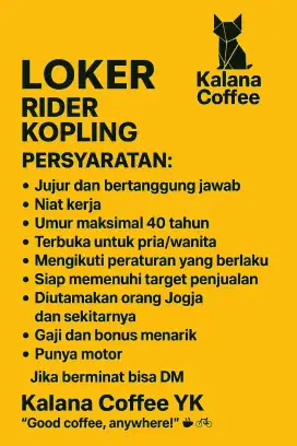 Di butuhkan rider kopling