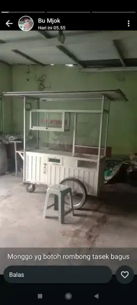 Grobak stenlis barang masih gress