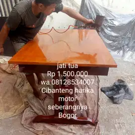 1 Meja makan jati  antik bekas dah dimelamin Bogor cibanteng