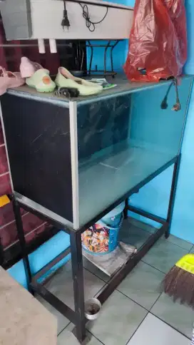 Akuarium plus kaki besi uk 100*40*50