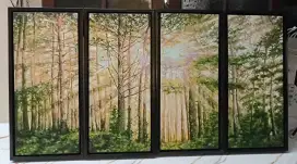 DIJUAL! Lukisan 4 rangkaian berjudul 'HUTAN '
