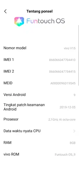 jual saja hp vivo fullset