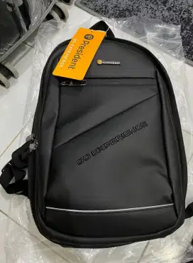 Tas Ransel President Original 17.5 Inch Black 45 30 10 cm New