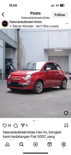 Fiat 500 unit display terakhir.