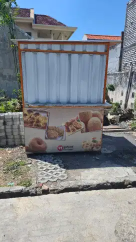 Container booth gerobak ukuran 1,5x1,5