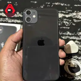 iPhone 11 64Gb Black Ex iBox Fullset Original No Minus Siap Pakai