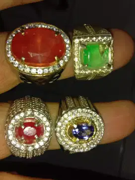 Borongan permata 4pc asli murah