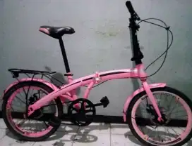 Djual speda lipat EVERGREEN msih mulus rem sudah cakram ban msih tebal