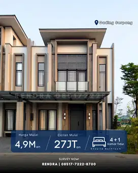 Jual Rumah Baru Samping Jalan Utama Gading Serpong ROW 50 Pasadena